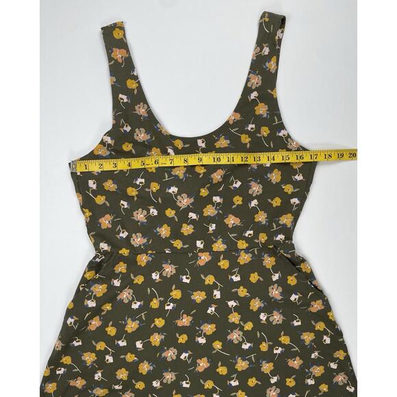 Pact Organic Cotton Cutout Tie Back Sleeveless Midi Dress Floral Pockets Large - Picture 7 of 10